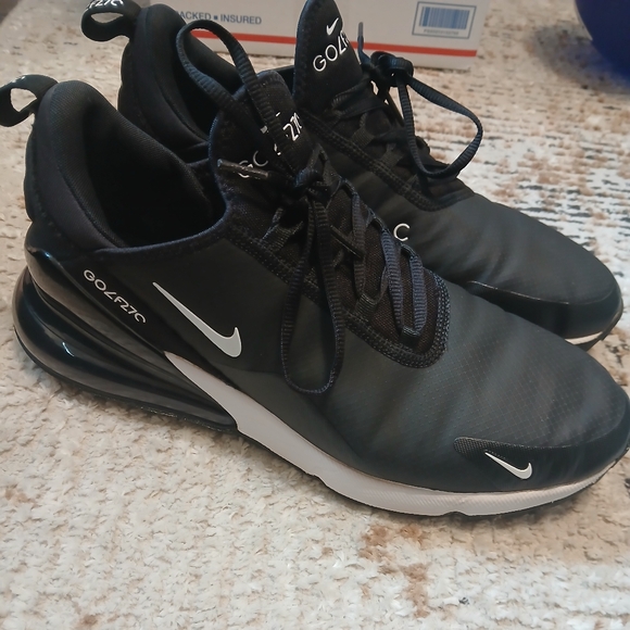 Nike Airmax Golf 270 Mens Sneakers Size 11.5 Black White